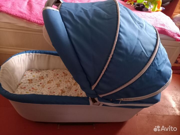 Детская коляска 2в1 люлька и прогулочный блок