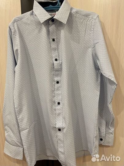 Новая рубашка для мальчика на кнопках школьная