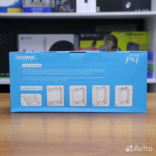 Подставка под диски, консоль и геймпады PS4 dobe