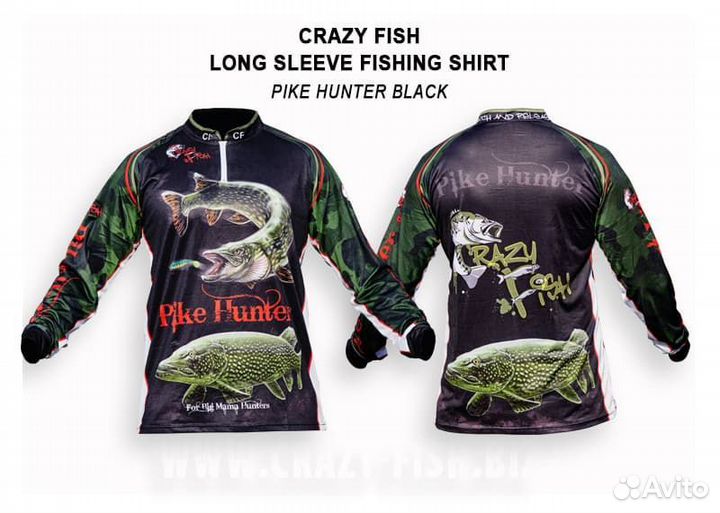 Джерси Crazy Fish Pike Hunter black - 2xl
