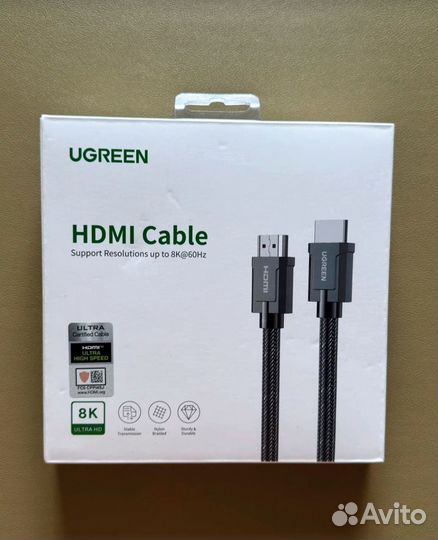 Кабель hdmi v2.1 ugreen,8K,48Гбит/с,2м