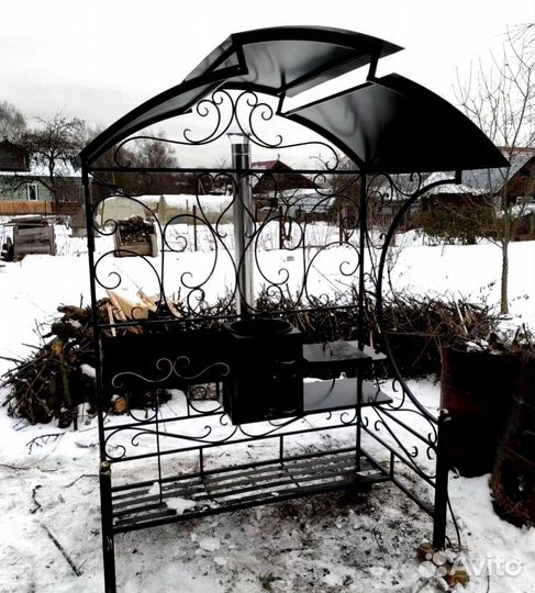 Мангал с печью