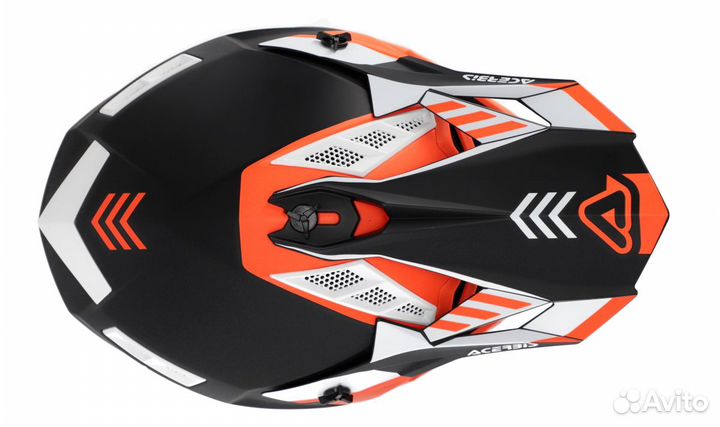 Шлем Acerbis X-track mips 22-06 Black/Orange Fluo
