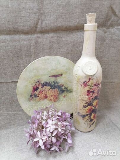 Бутылки декоративные ручной работы