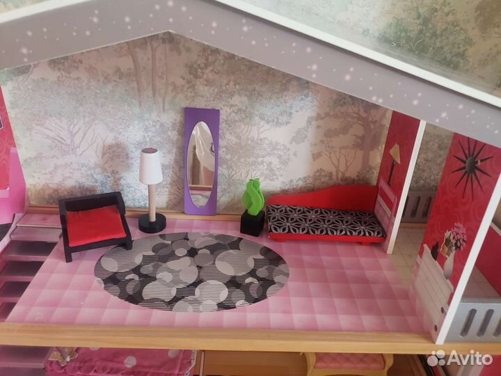 Кукольный домик для барби с лифтом