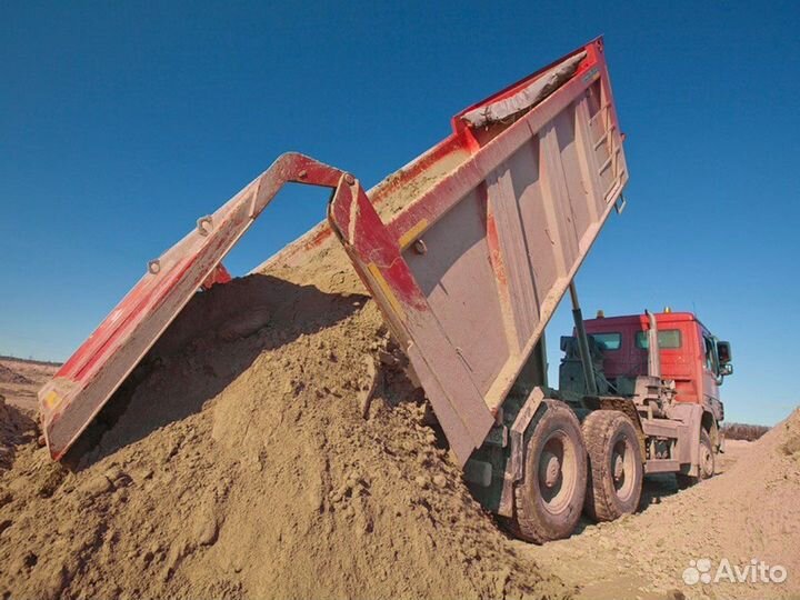 Песок \ Щебень намывной с доставкой от трех кубов