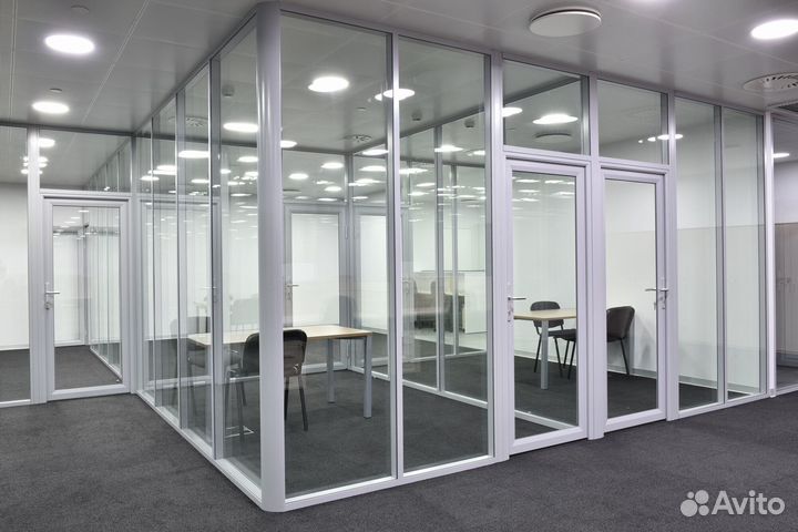 Стеклянные офисные перегородки