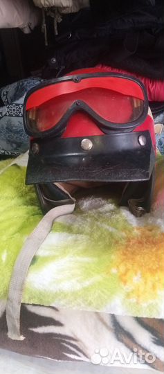 Мото шлем с очками СССР
