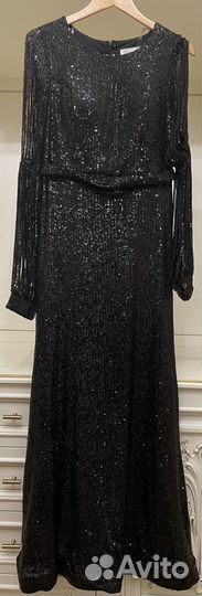 Платья черное с пайтками