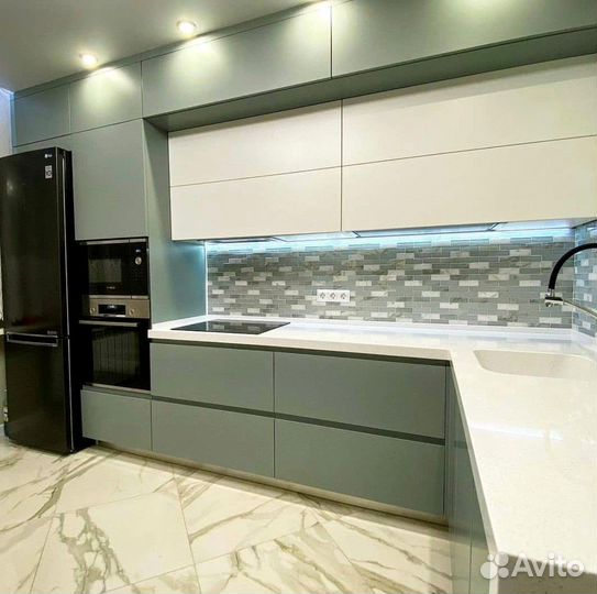 Кухни с мягкими фасадами