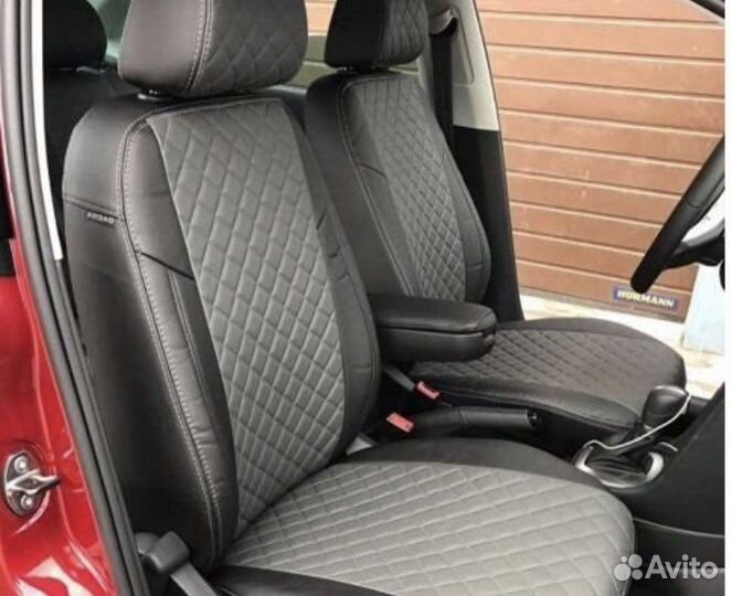 Чехлы на Kia Rio 3 (экокожа с перфорацией)