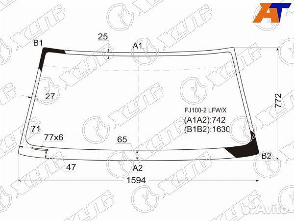 Стекло лобовое toyota land cruiser cygnus