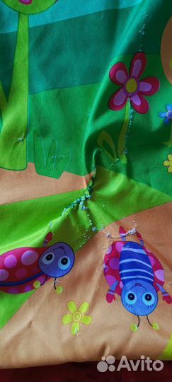 Детский развивающий коврик с погремушками