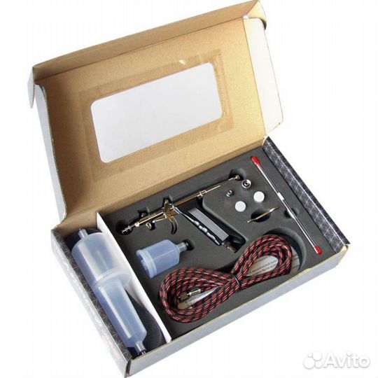 Аэрограф JAS 1156,набор с 3 соплами, новый