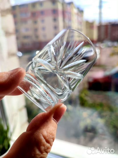 Хрустальные рюмки ссср(на посошок) -6 шт
