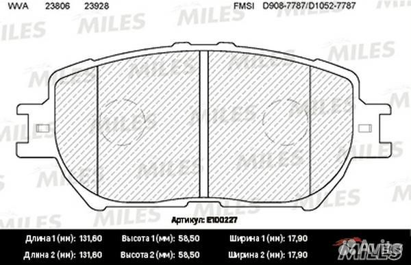 Колодки тормозные передние (без датчика) (Смесь Semi-Metallic) (toyota camry (V30 ) 2.4/3.0 0104) (T