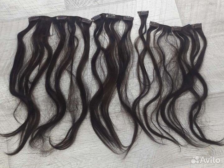 Натуральный волос на заколках