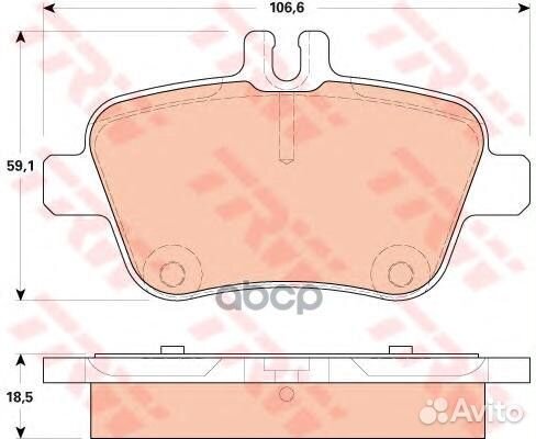Колодки задние Mercedes W176, W246, C117, X156