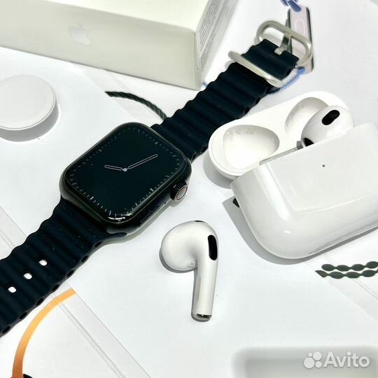 Комплект: Apple Watch 9 + AirPods. Гарантия