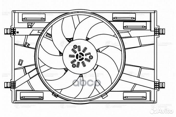 Вентилятор радиатора skoda octavia /VW tiguan (с