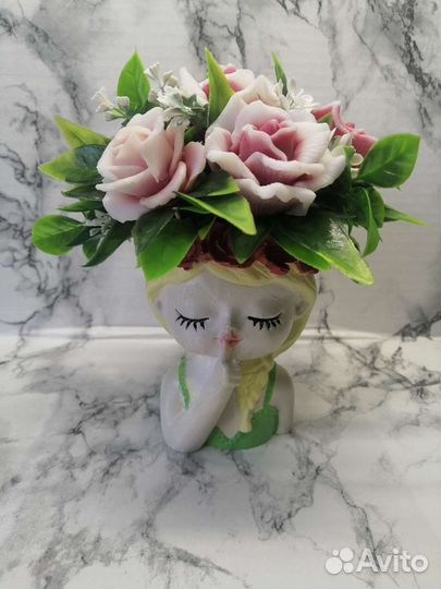 Букет цветы из мыла