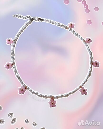 Колье чокер из бисера