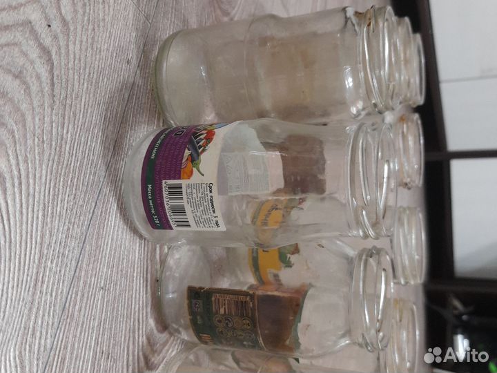 Банка немного 0,8; 0,5; много 0,7 стеклянная