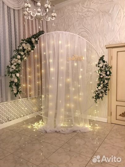 Свадебное оформление зала банкета