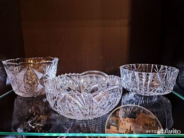 Вазы для конфет хрустальные СССР