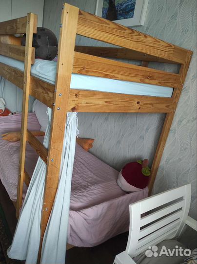 Двухъярусная кровать бу с матрасами