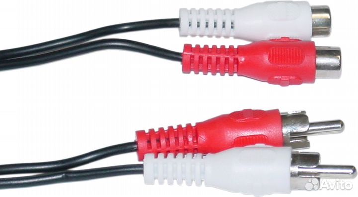 Кабель krauler 2RCA(M) -2RCA(F), 1.5м, блистер