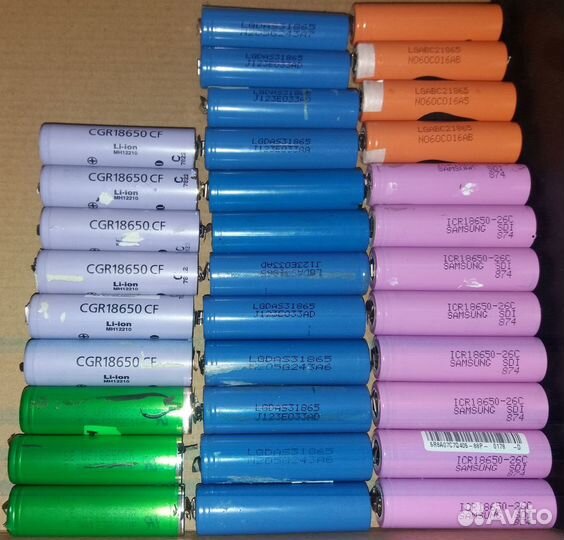 Аккумулятор литий-ионный 18650 3.7V (10 штук)