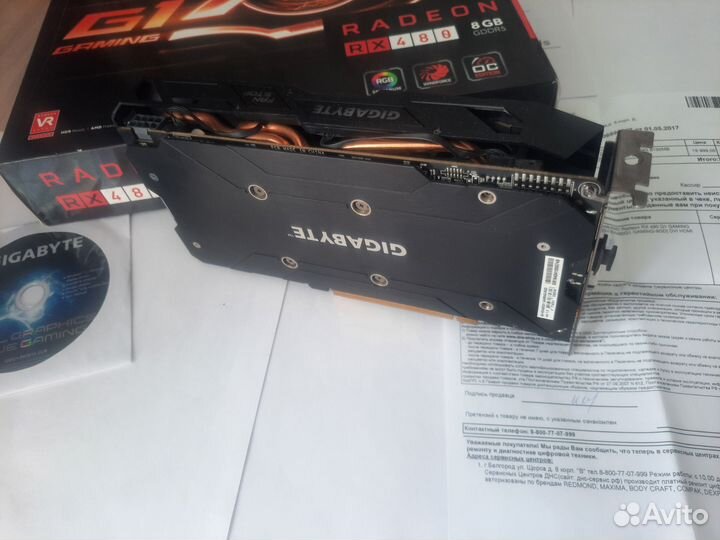 Видеокарта Gigabyte RX480 G1 Gaming 8GB