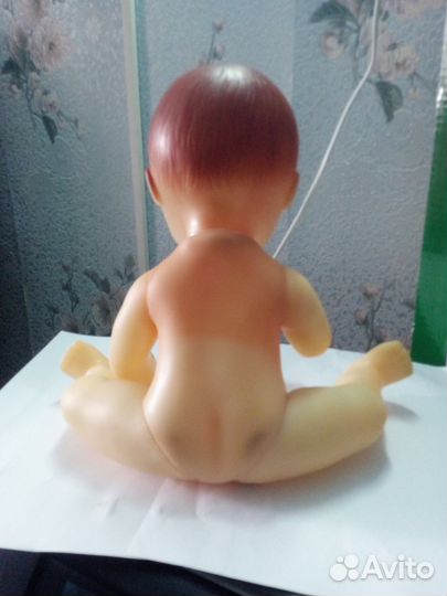 Кукла пупсик из СССР 60-е годы. рельефные волосы