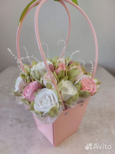 Сладкие букеты из зефира