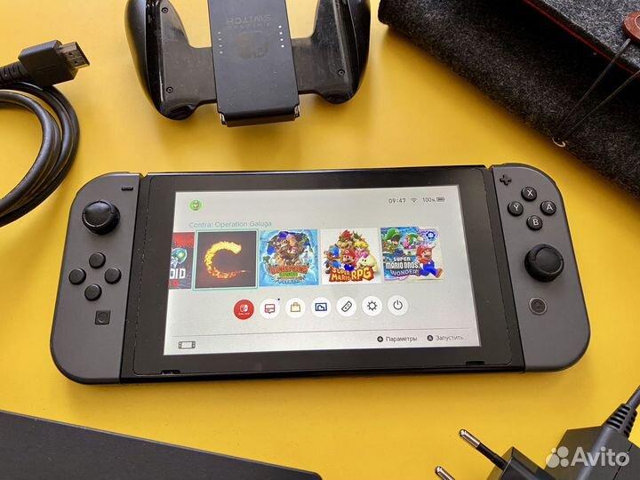 Nintendo Switch чип прошит 128Gb +игры