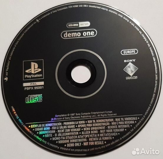 Чёрные диски Sony Playstation 1 demo one 42 43