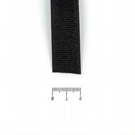 Лента контактная липучка 20 мм крючки, черный