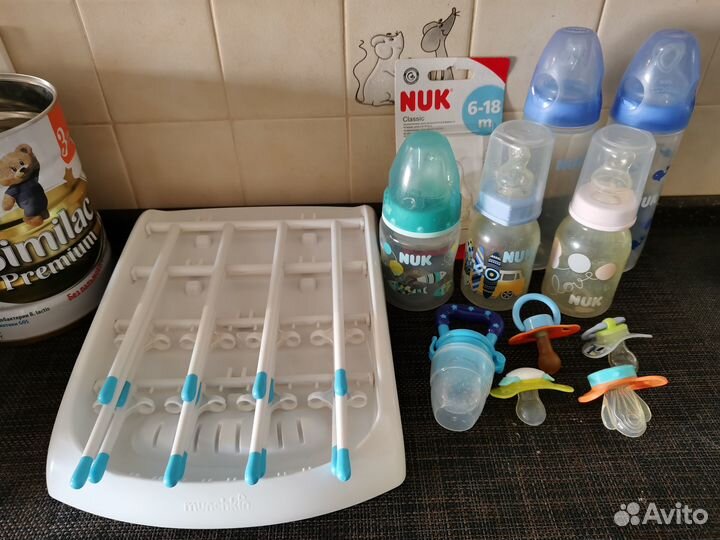 Бутылочки Nuk +сушка