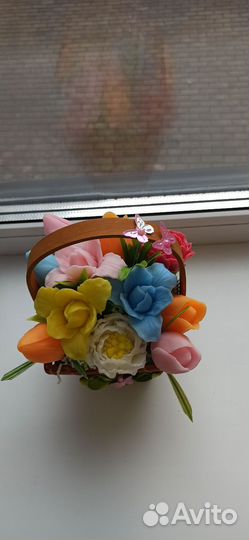 Букет цветы из мыла