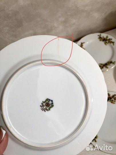 Тарелки япония кедровые шишки СССР