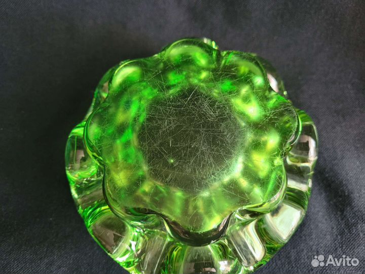 Конфетница, цветное стекло СССР