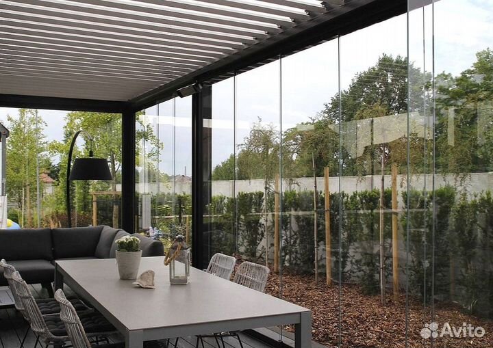 Безрамное остекление панорамное террас