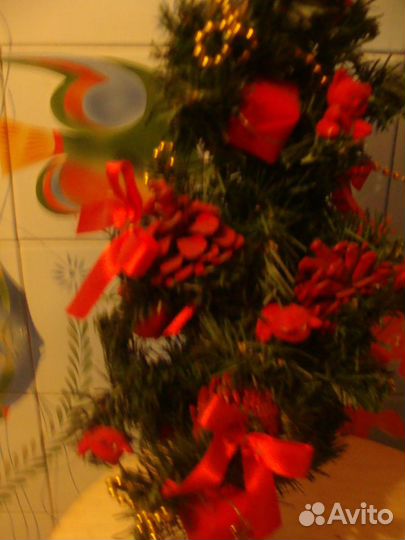 Елка декоративная 45 см. и Кувшин для полива