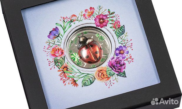 Монета Божья коровка Госпожа Удача Палау 2021 год