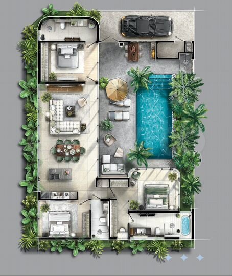 Дом на участке 228 м² (Таиланд)