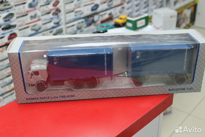 Камаз-53212 контейнеровоз с прицепом гкб-8350 1:43