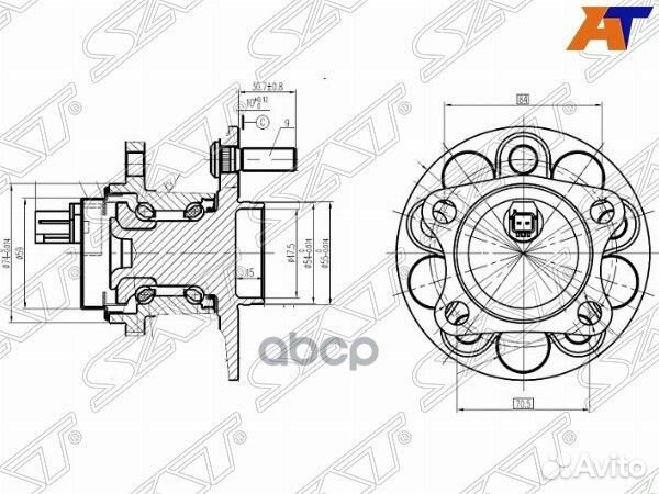 Ступичный узел задн. toyota prius ZVW3# 09- ST