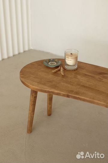 Журнальный столик Fusion 80х40см из массива дерева