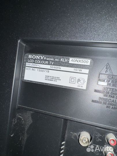 Телевизор Sony bravia KLV-40nx500